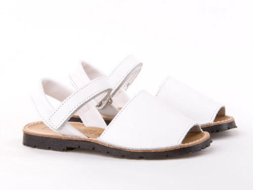 Sandalias Menorquinas para Niños y Niñas Unisex. Calzado infantil Made in Spain, garantia de calidad. (27, Blanco)