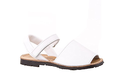 Sandalias Menorquinas para Niños y Niñas Unisex. Calzado infantil Made in Spain, garantia de calidad. (27, Blanco)