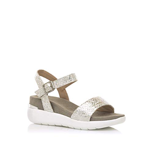 Sandalias Mujer MARIAMARE | Sandalias 68091 | MARIAMARE Mujer | Sandalias Tira de Tobillo | Cierre con Hebilla | 49103 | Plata | 39