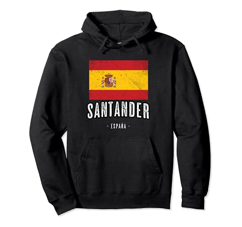 Santander España | Souvenir Linda Ciudad, Bandera Española - Sudadera con Capucha