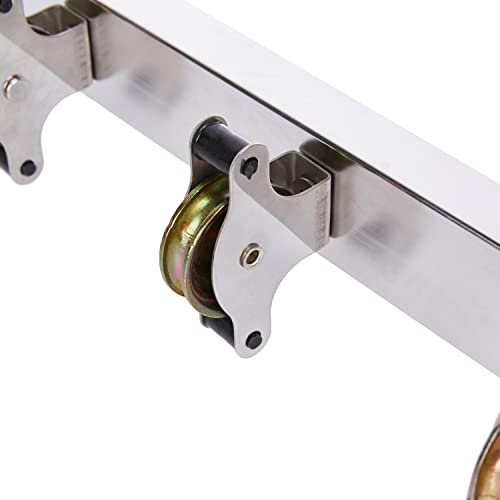 Sauvic 89405 - Tendedero de ropa con 8 Poleas inoxidable 18/8, acero inoxidable