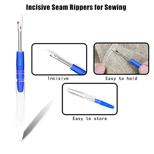 SAVITA Enhebrador de Agujas, Needle Threader 12 Enhebradores de Plástico 30 Agujas de Acero Inoxidable 2 Dedal 1 Abridor de Costura para Coser 1 Enhebrador de Cordón (Varios Colores)