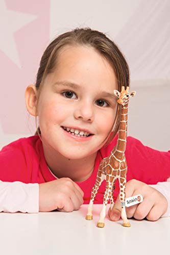 Schleich- Figura de Jirafa Macho, Color Marrón, 17cm