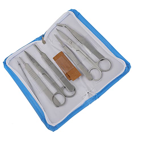 Scicalife Kit de Herramientas de Disección de 7 Piezas Kit de Disección de Anatomía de Laboratorio de Biología Juego de Disección para Estudiantes de Medicina de Anatomía Y Veterinaria