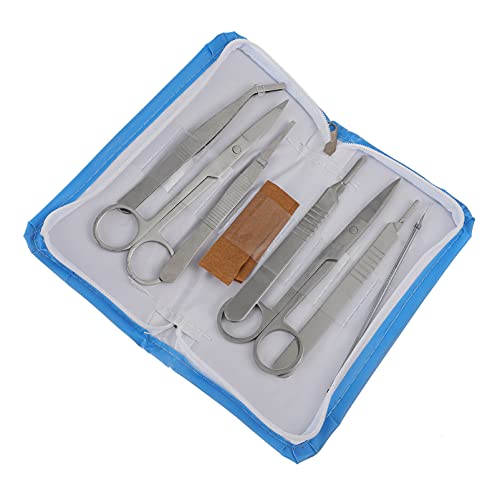 Scicalife Kit de Herramientas de Disección de 7 Piezas Kit de Disección de Anatomía de Laboratorio de Biología Juego de Disección para Estudiantes de Medicina de Anatomía Y Veterinaria