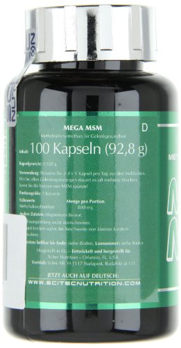 Scitec Nutrition Mega MSM Suplemento dietético, 100 Capsulas