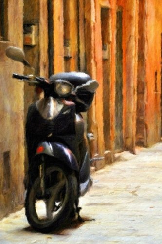 Scooter in Barcelona - Blank Notebook: 101 Pages, 6 x 9 Journal, Soft Cover
