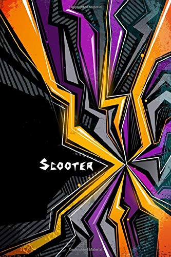Scooter: Personalized Journal | Custom Name Journal – Personalized Name Journal - Journal for Boys - 6 x 9 Sized, 110 Pages - Personalized Journal for ... Name Notebook - Purple, Yellow & Black Cover