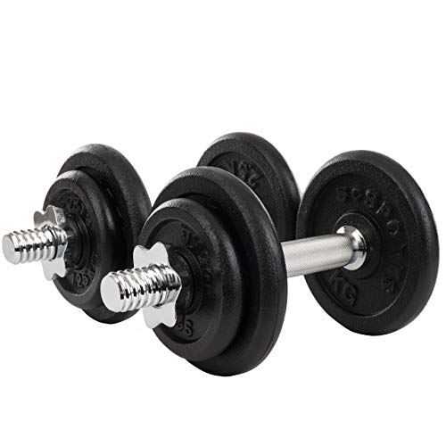 ScSPORTS Maletas Juego de Mancuernas, Unisex Adulto, Negro, Talla única