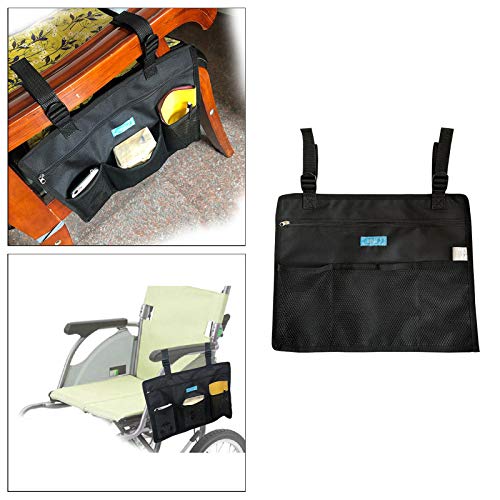 SDENSHI Bolsa para Reposabrazos Bolsa Lateral para Silla de Ruedas, Organizador de Almacenamiento con 3 Bolsillos