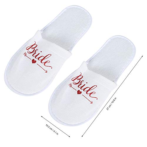 Sdfafrreg 5 Pares de Zapatillas Desechables, Zapatillas de Fiesta, para la Fiesta de Pijamas de la Fiesta de Bodas