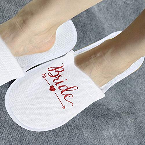 Sdfafrreg 5 Pares de Zapatillas Desechables, Zapatillas de Fiesta, para la Fiesta de Pijamas de la Fiesta de Bodas