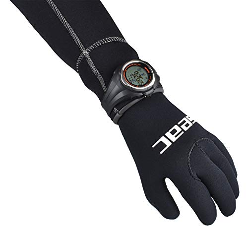 SEAC Partner Computadora de muñeca para apnea, Adultos Unisex, Negro