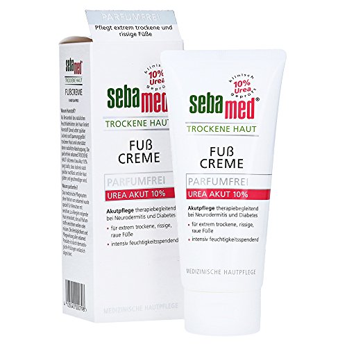 Sebamed - Crema para pies secos de piel Urea 10 % con 10 % de urea, cuidado activo para pies extremadamente secos, agrietados y ásperos, tolerancia cutánea dermatológicamente clínica, contenido 100 ml