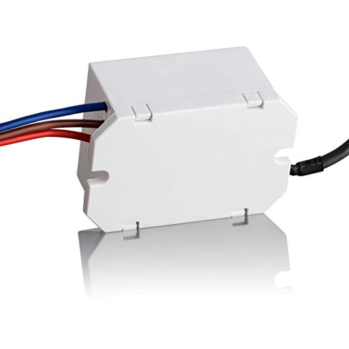 SEBSON® 4X Mini Detector de Movimiento empotrable, Interior, Montaje en Pared, programable, Sensor de Infrarrojos, Alcance 6m/360°, LED Adecuado
