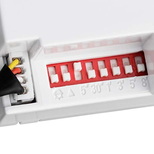 SEBSON® 4X Mini Detector de Movimiento empotrable, Interior, Montaje en Pared, programable, Sensor de Infrarrojos, Alcance 6m/360°, LED Adecuado