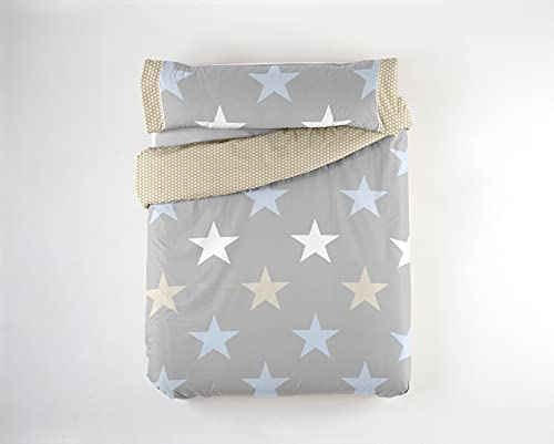 SEDALINNE - Funda nórdica Araceli. Cama 105 cm. Gris
