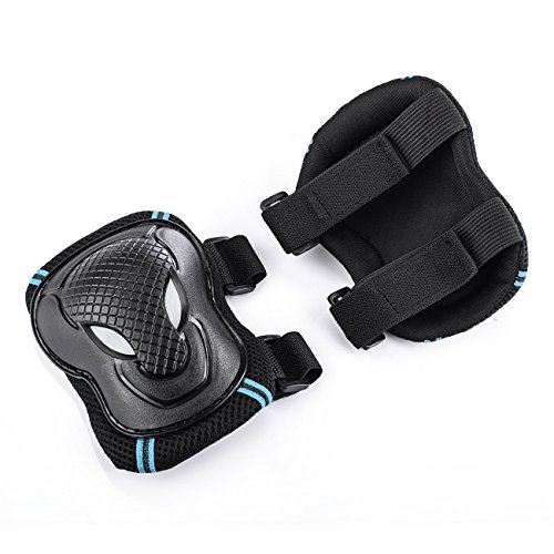 Selighting Protectores juego de engranajes Adultos Adolescentes Niños rodilla Cojines de codo muñequeras Skateboarding Equitación Ciclismo Vespa Rollerblading 6 pcs Street
