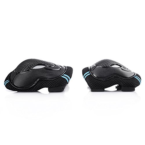 Selighting Protectores juego de engranajes Adultos Adolescentes Niños rodilla Cojines de codo muñequeras Skateboarding Equitación Ciclismo Vespa Rollerblading 6 pcs Street