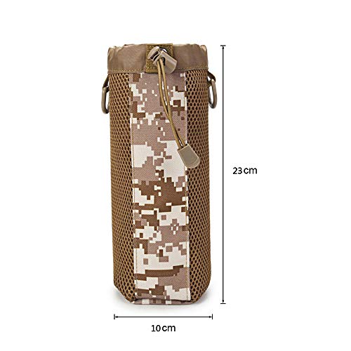 Selighting Táctical Soporte/Portador de Botella de Agua al Aire Libre hasta 1L Portabotella Estilo Militar con Correa Ajustable para Correr, Senderismo, Ciclismo,Camping, Caza, etc,