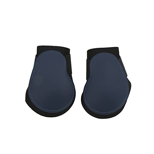 Semiter Protector de Pierna de Caballo, Botas de Tendón de Caballo de Gancho Y Bucle para Competencia de Salto(Un Conjunto de Azul Marino, L)