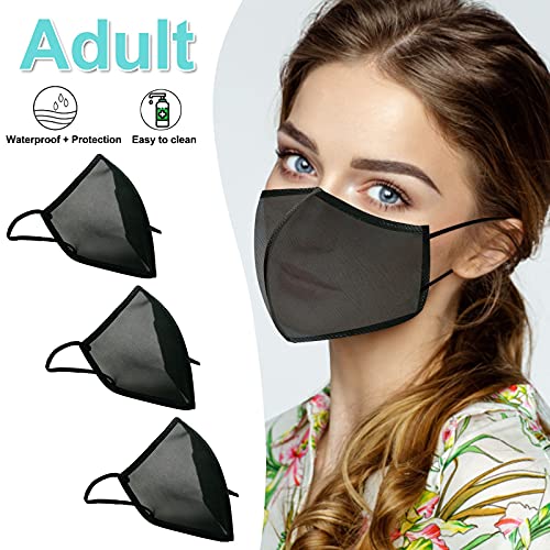 Sensail-Ropa hombre Mascarilla transparente homologada mascarillas tela,3 unidads Negro (adulto)