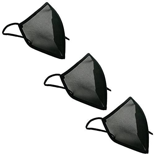 Sensail-Ropa hombre Mascarilla transparente homologada mascarillas tela,3 unidads Negro (adulto)