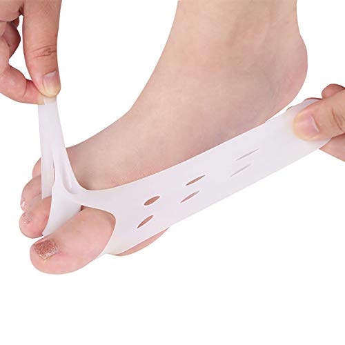 Separador de Dedo Pequeño Ortesis de Dedo Gordo Separador Gel Pinky Toe Corrector de Valgus Del Dedo Gordo para Dedos Superpuestos, Ampollas, Callosidades, Alivio Del Dolor En Los Pies—Blanca