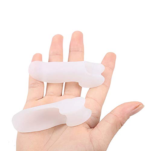 Separador de Dedo Pequeño Ortesis de Dedo Gordo Separador Gel Pinky Toe Corrector de Valgus Del Dedo Gordo para Dedos Superpuestos, Ampollas, Callosidades, Alivio Del Dolor En Los Pies—Blanca