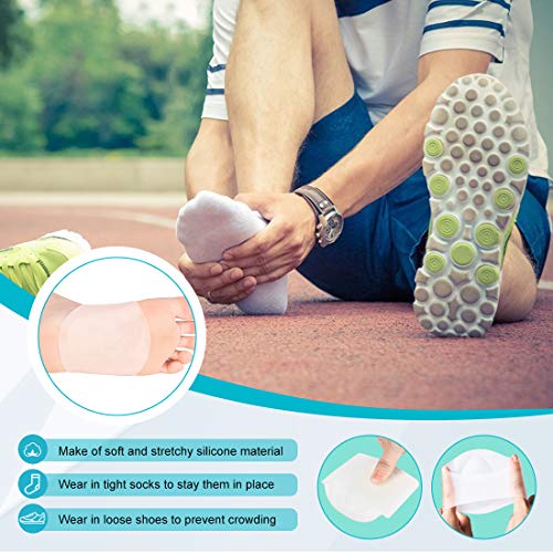 Separador de dedos completo para aliviar el dolor de pies, Gel Correctores de Dedos de Pie Toe Espaciadores protector ejercita tus dedos para tratar y prevenir varios problemas de pies (arco)