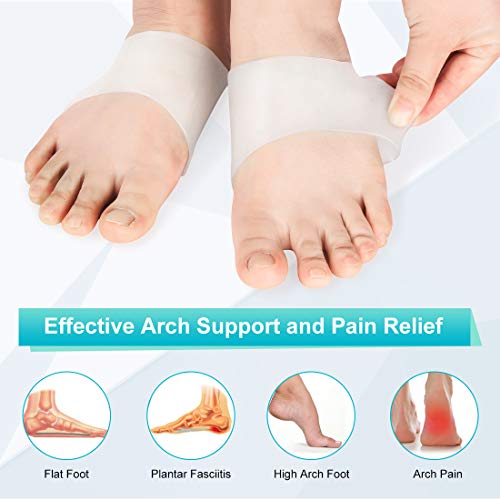 Separador de dedos completo para aliviar el dolor de pies, Gel Correctores de Dedos de Pie Toe Espaciadores protector ejercita tus dedos para tratar y prevenir varios problemas de pies (arco)