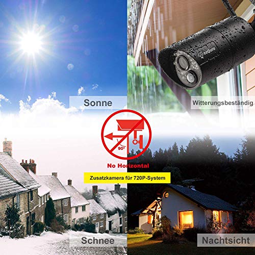 SEQURO Cámara adicional HD 720p - Cámara adicional HD impermeable para sistema seQuro GuardPro - Requiere pantalla seQuro