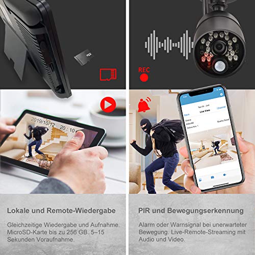 SEQURO Cámara adicional HD 720p - Cámara adicional HD impermeable para sistema seQuro GuardPro - Requiere pantalla seQuro