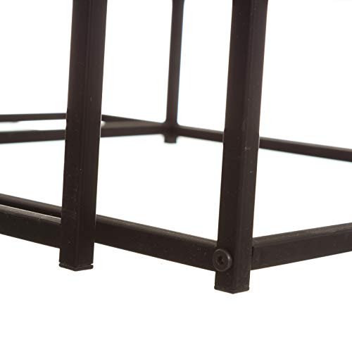 Set de 2 mesitas auxiliares de Madera Modernas Negras - LOLAhome