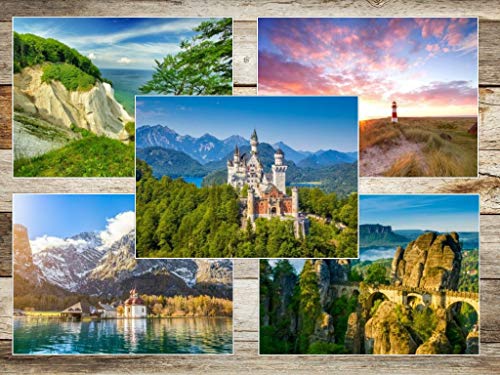 Set de tarjetas postales "Landschaffen", 30 diseños diferentes, desde Alemania hasta el Mar del Sur.