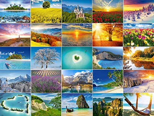 Set de tarjetas postales "Landschaffen", 30 diseños diferentes, desde Alemania hasta el Mar del Sur.