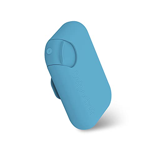SETPOCKET Dispensador para Gel Hidroalcohólico con Pinza de Sujección. Color Azul
