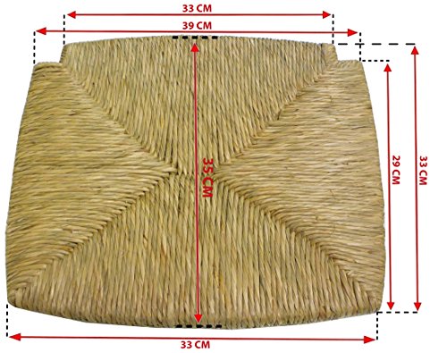 SF SAVINO FILIPPO 4 piezas asiento asiento fondo panel de repuesto para silla madera paisana de paja estructura de madera