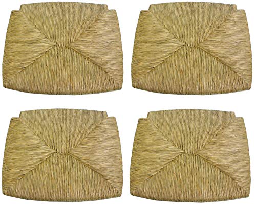 SF SAVINO FILIPPO 4 piezas asiento asiento fondo panel de repuesto para silla madera paisana de paja estructura de madera