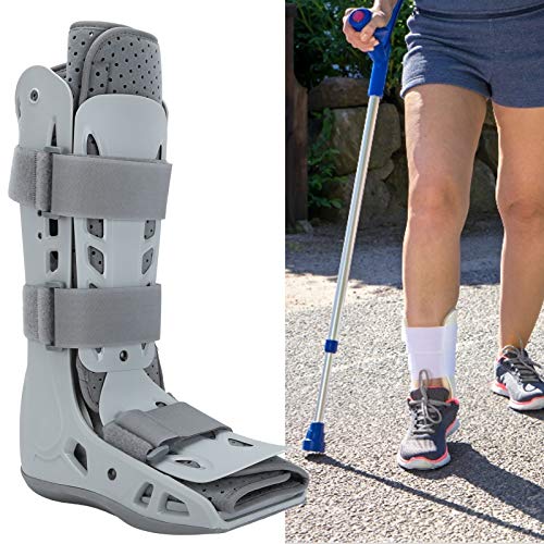 Shanrya Bota Corta con Punta Rota, Bota Estabilizadora Eficaz del Pie, Antideslizante, Liviana, Estable, Cómoda para Esguince de Tobillo, Fractura de Tobillo(Transpirable (Gris), S)