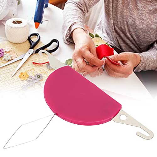 Shanrya Enhebrador Simple, Enhebrador de Agujas Herramienta de Enhebrado de Fatiga Ocular de Color 3 en 1 Bucle de Alambre para Agujas Oculares Pequeñas(Rosa roja)