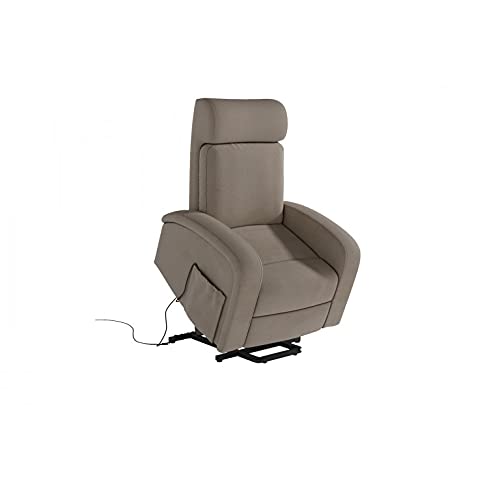 Shiito.- Sillón Relax eléctrico, sillón reclinable función elevapersonas Modelo Bari (Gris Claro)
