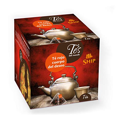 Ship - Té Rojo Cuerpo del Deseo - Infusión con 15 Pirámides - Contiene Propiedades Digestivas - Sabor Dulce - Infusión Digestiva - Aporta Bienestar y Tranquilidad