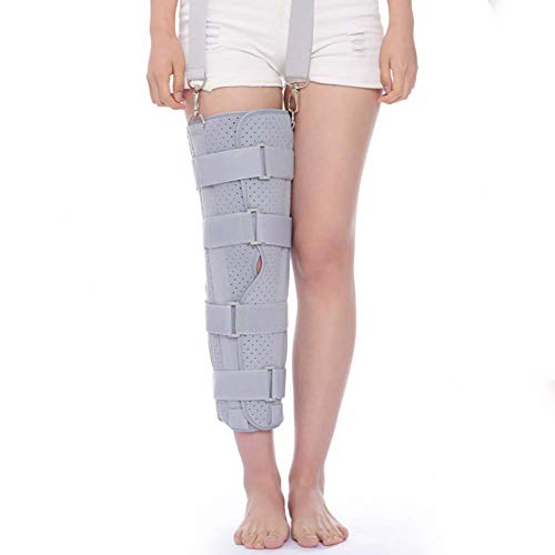 SHKUU Tobillera, Soporte para piernas, Rodillera con Correa, inmovilizador Rodilla, tendón Ajustable, ligamento y Lesiones menisco Antes y después la operación y Lesiones