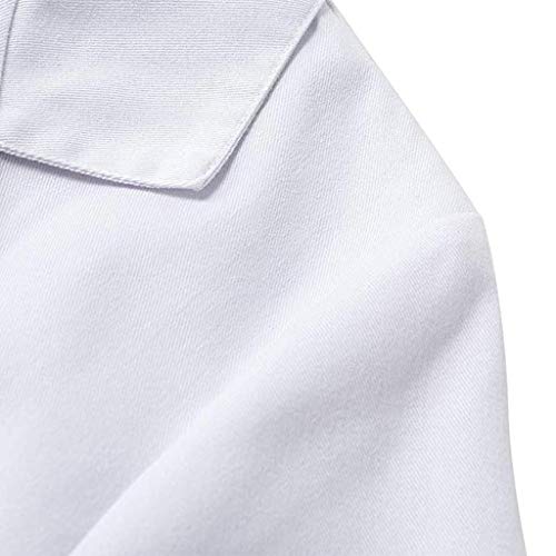 SHOBDW Bata de Laboratorio Enfermera Sanitaria de Trabajo Blanca con Manga Larga para Mujer Médico Abrigo de Mujer Abrigo Blanco para Damas Tallas Grandes Liquidación Venta(Blanco,L)