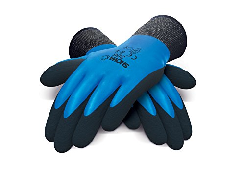 SHOWA 306, Revestimiento de Látex, Espuma de Látex, Uso general, Negro / azul, 9/XL