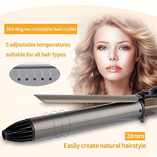 Shuangklei Moldeador De Cabello Rizador De Cabello Férula Rotación Wand Stick Ola Herramientas De Estilo + Calor Prueba Mat