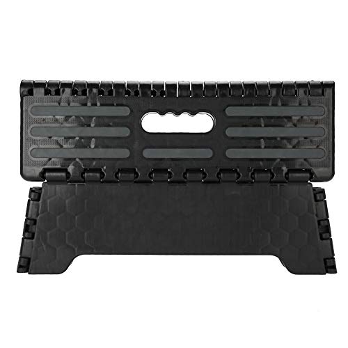 SHYEKYO Taburete para bañera, Taburete Plegable, portátil, Negro, de plástico, con escalón, Capacidad de Carga de 300 LB, Taburete para baño, para Coche/bañera/Entrada