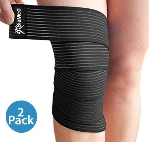 SiaMed 2 vendas deportivas para levantamiento de pesas con cierre de velcro para hombre y mujer, derecha e izquierda