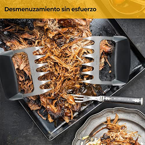 SILBERTHAL Tenedor trinchar carne para parrilla | Meat Pulled Pork claws | Garras de oso para carne bbq | Trinchador de carne Barbacoa y asado